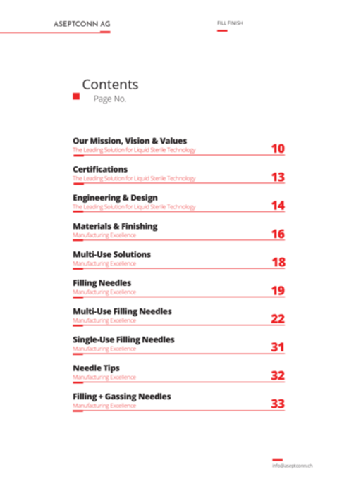 Fill-Finish Catalog